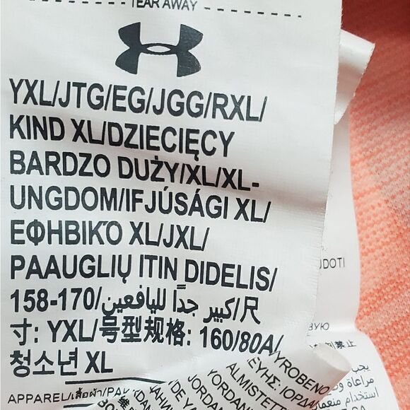 Under Armour Orange & Blue Long Sleeve Hooded T-Shirt - Picture 8 of 9